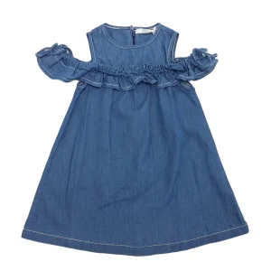 VESTITO bambina in tessuto effetto jeans