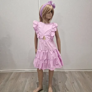 Vestito bambina in cotone glicine