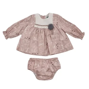 Vestito bambina rosa fantasia gattini