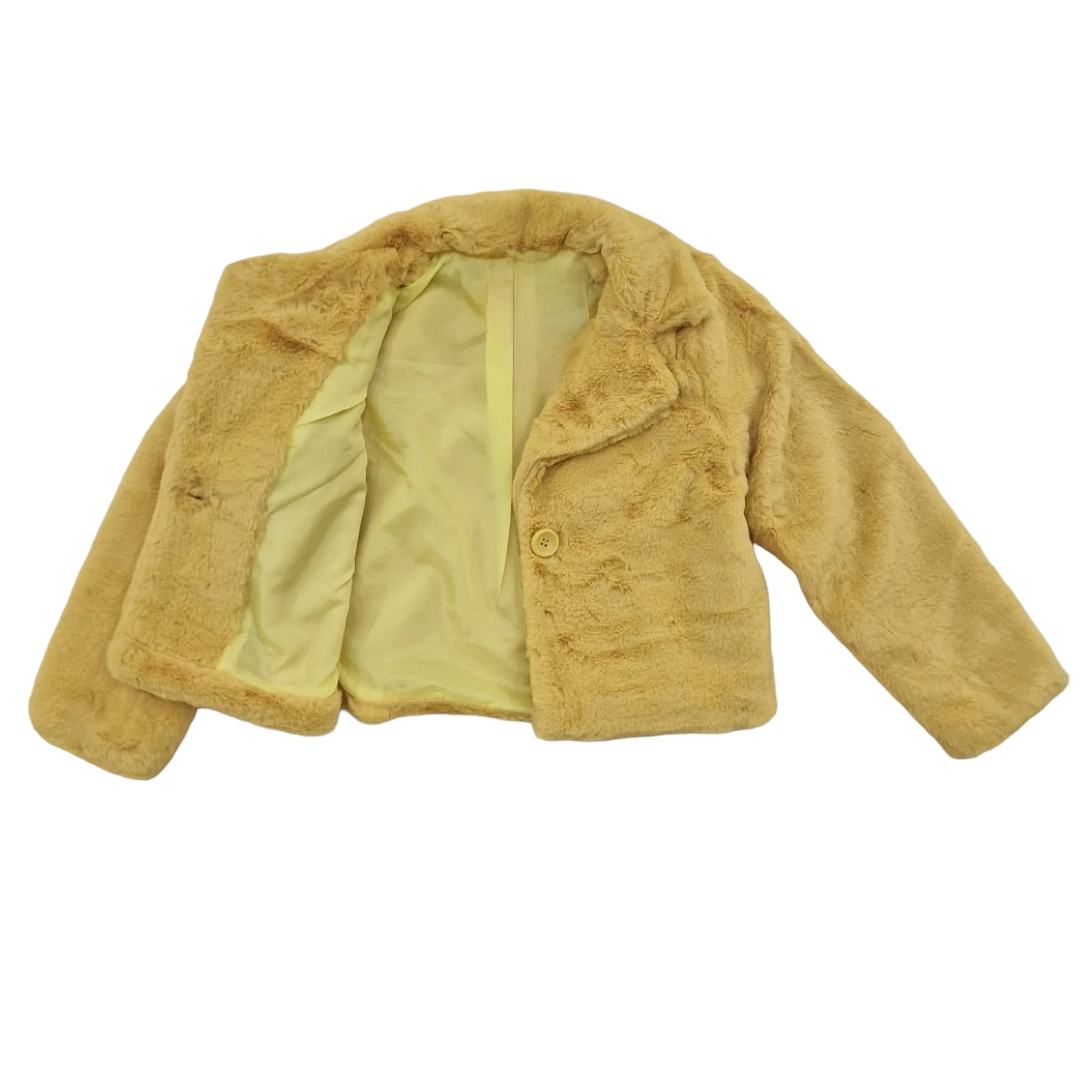Giubbotto bambina Teddy giallo morbido - immagine 3