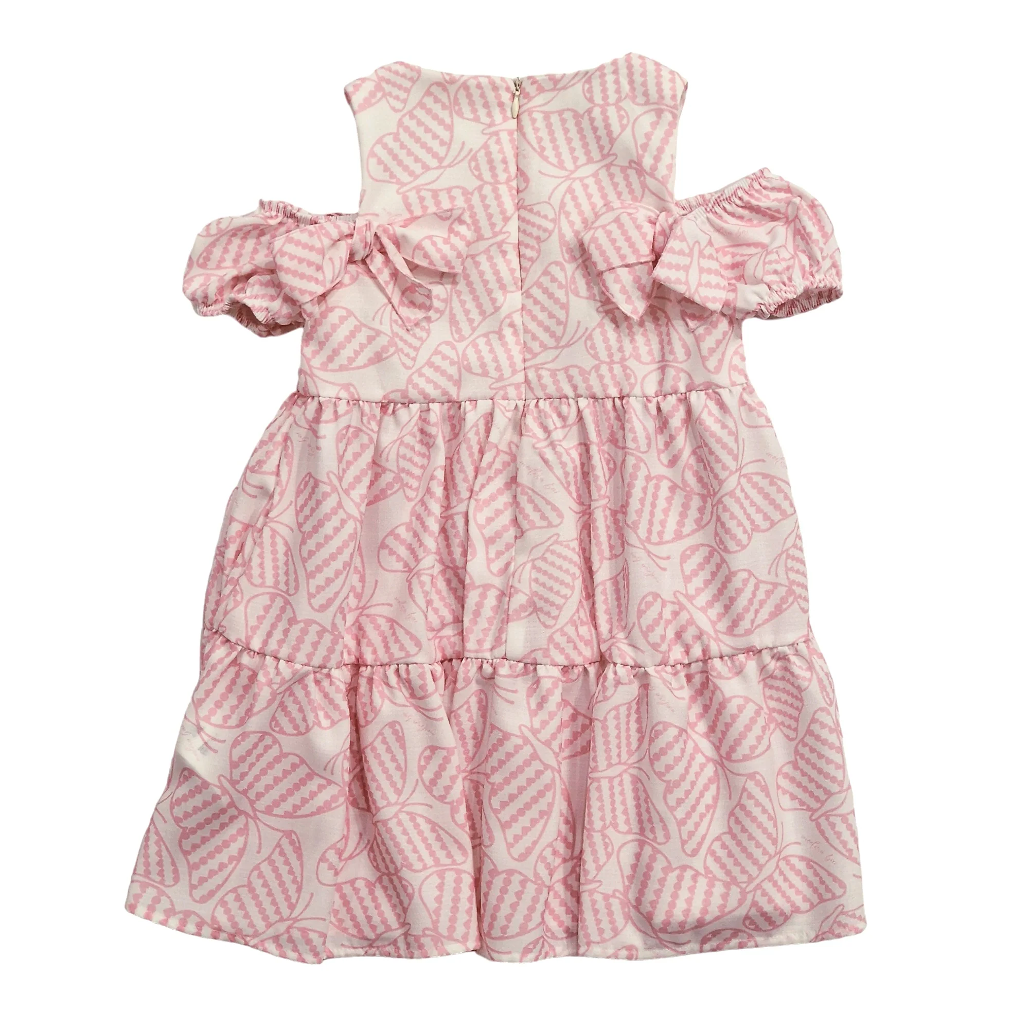 Vestito fantasia floreale con tanalità rosa pastello - immagine 3