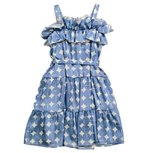 Vestito bambina pois celesti