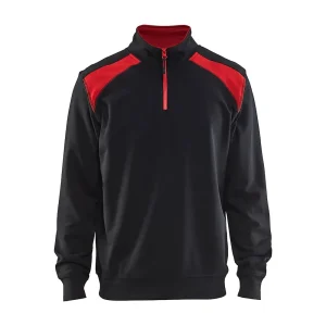 Felpa bicolore mezza zip Blaklader 3353 personalizzabili con ricami e stampe