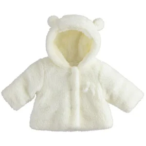 Cappotto bambina teddy bianco