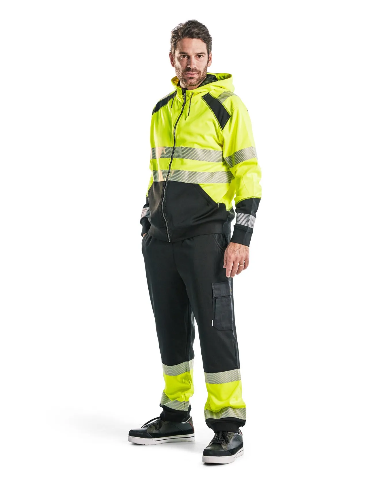Felpa Con Cappuccio full Zip High Vis Blaklader 3546 - immagine 3
