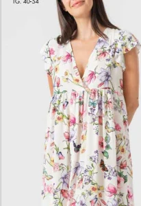 Camicia da notte stampa farfalle