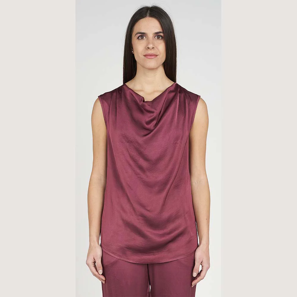 Top con scollo drappeggiato - immagine 3