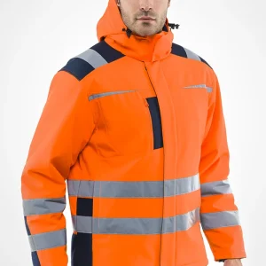 9900A – GIUBBOTTO SOFT VISUAL HV ARANCIO/BLU sottozero personalizzabile con stampe