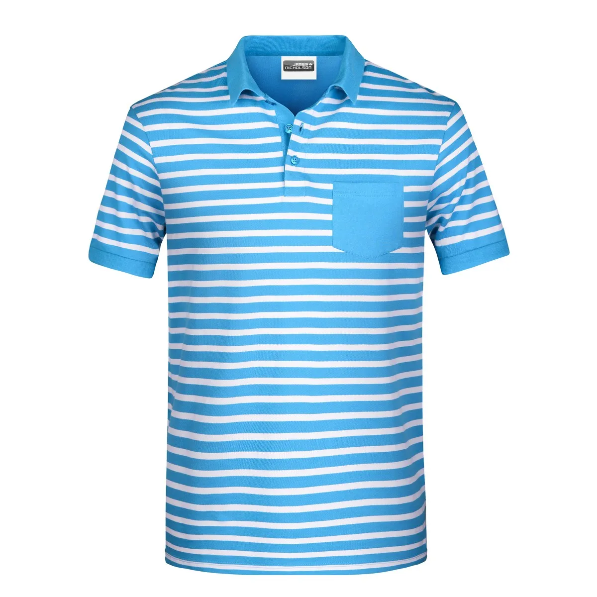 POLO JAMES&NICHOLSON UOMO RIGHE 100% COTONE personalizzabili con ricami e stampe - immagine 7