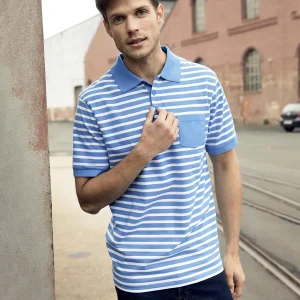 POLO JAMES&NICHOLSON UOMO RIGHE 100% COTONE personalizzabili con ricami e stampe