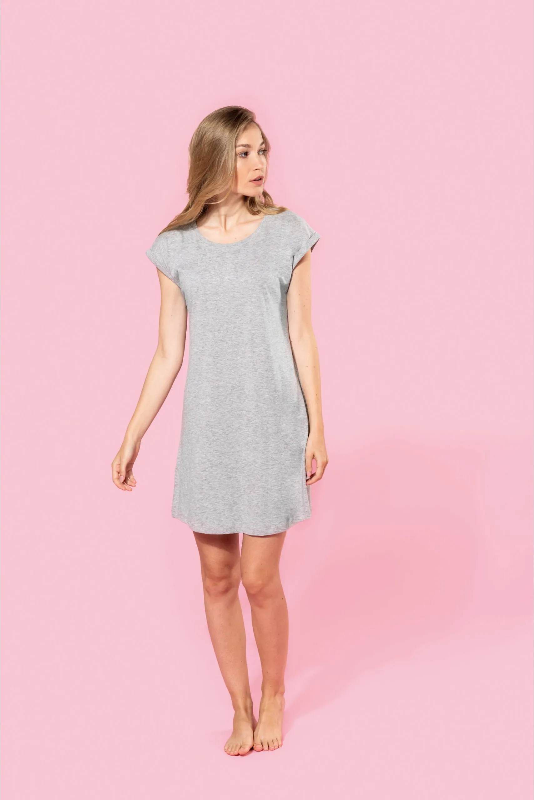 T- shirt lunga donna K388 KARIBAN taglie S/M – L/XL personalizzabile con ricami o stampe - immagine 2