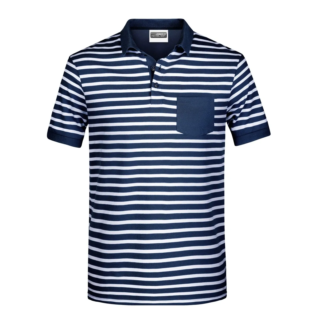 POLO JAMES&NICHOLSON UOMO RIGHE 100% COTONE personalizzabili con ricami e stampe - immagine 6