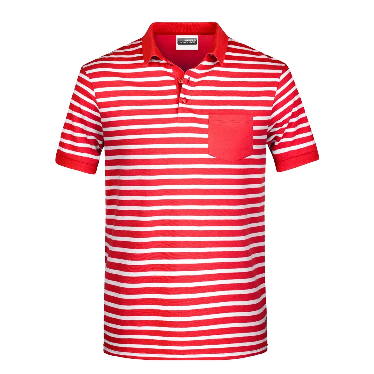 POLO JAMES&NICHOLSON UOMO RIGHE 100% COTONE personalizzabili con ricami e stampe - immagine 5