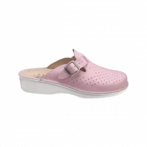 CIABATTE APIRO FORATO PELLE ROSA ECOSANIT