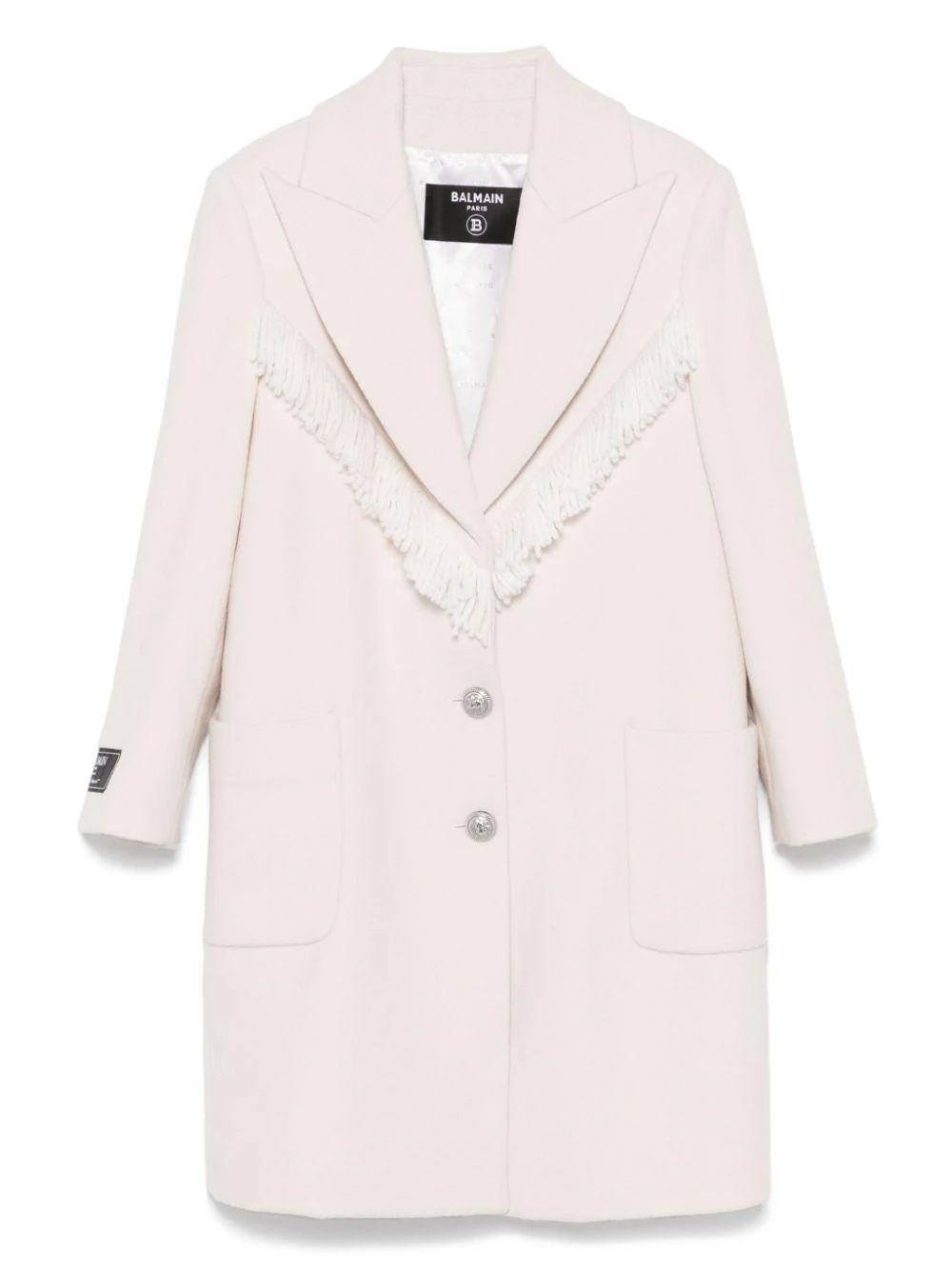 Balmain Kids cappotto con frange