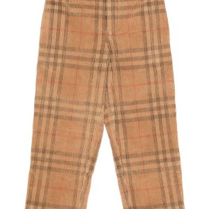 Burberry Kids pantaloni di velluto