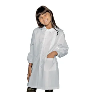 GREMBIULE SCUOLA BIANCO POLLICINO ISACCO UNISEX PERSONALIZZABILE CON RICAMO