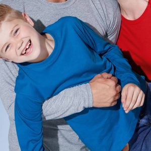 T-SHIRT JAMES&NICHOLSON MANICHE LUNGHE BAMBINO