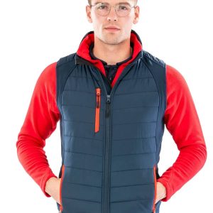 Black Compass Padded Softshell Gilet JN238X