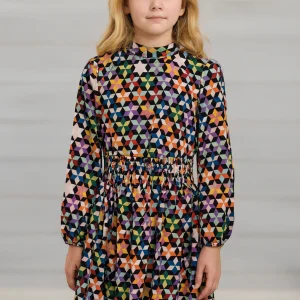 Vestito bambina fantasia arlecchino multi color