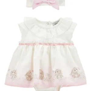 Set abito per neonata Monnalisa con fascia