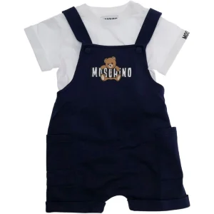 Set t-shirt per neonato Moschino Kids e salopette