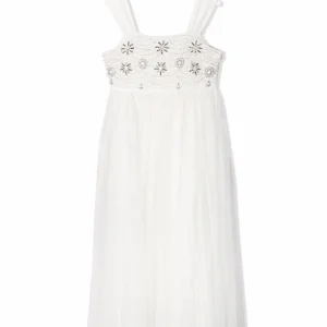 Twinset Kids abito in tulle ricamato
