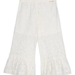 Twinset Kids pantaloni in pizzo