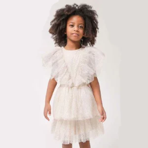 Vestito bambina in tulle con balze